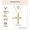 Cross Zircon Pendant Necklace for Women, 18k Gold Plated Clavicle Chain Necklace Religion Jewelry
