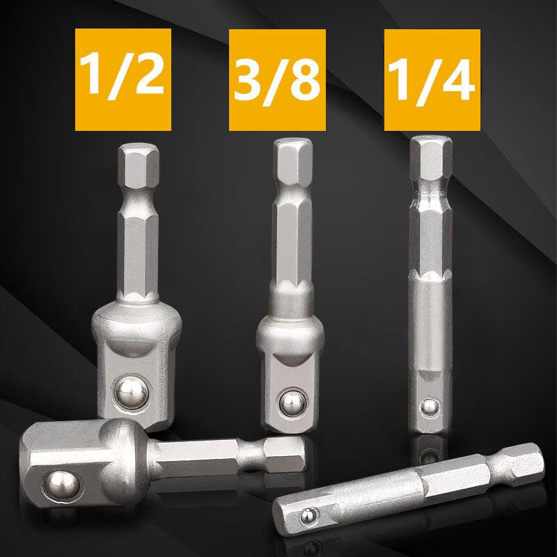 Nuoshuer 50mm Hex Shank to Square Drive Adapter 3-Piece Set