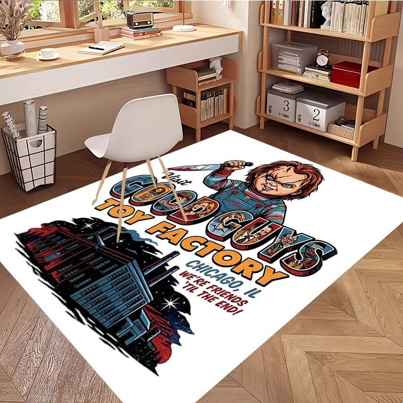 Bride of Chucky Print Rug, Washable Floor Carpet, For Entryway Dorm Laundry Room Office Study, Home Decor Birthday Christmas Gift