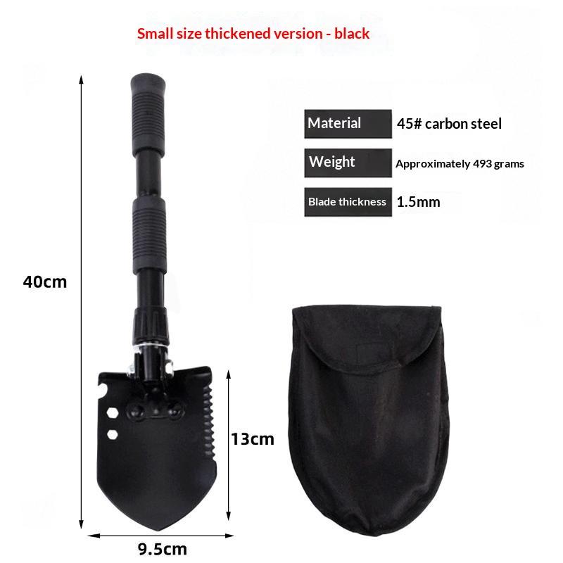 Foldable Multifunctional Engineer Shovel Thickened Outdoor Camping Tool Easy To Carry