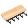Wall Mounted Key Holder Bamboo Modern Anti Slip Key Hanger for Home Office Living Room