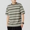 Sailor Style Japanese Striped Cotton Short Sleeve Men's T-Shirt: Loose Fit for Couples & Teens