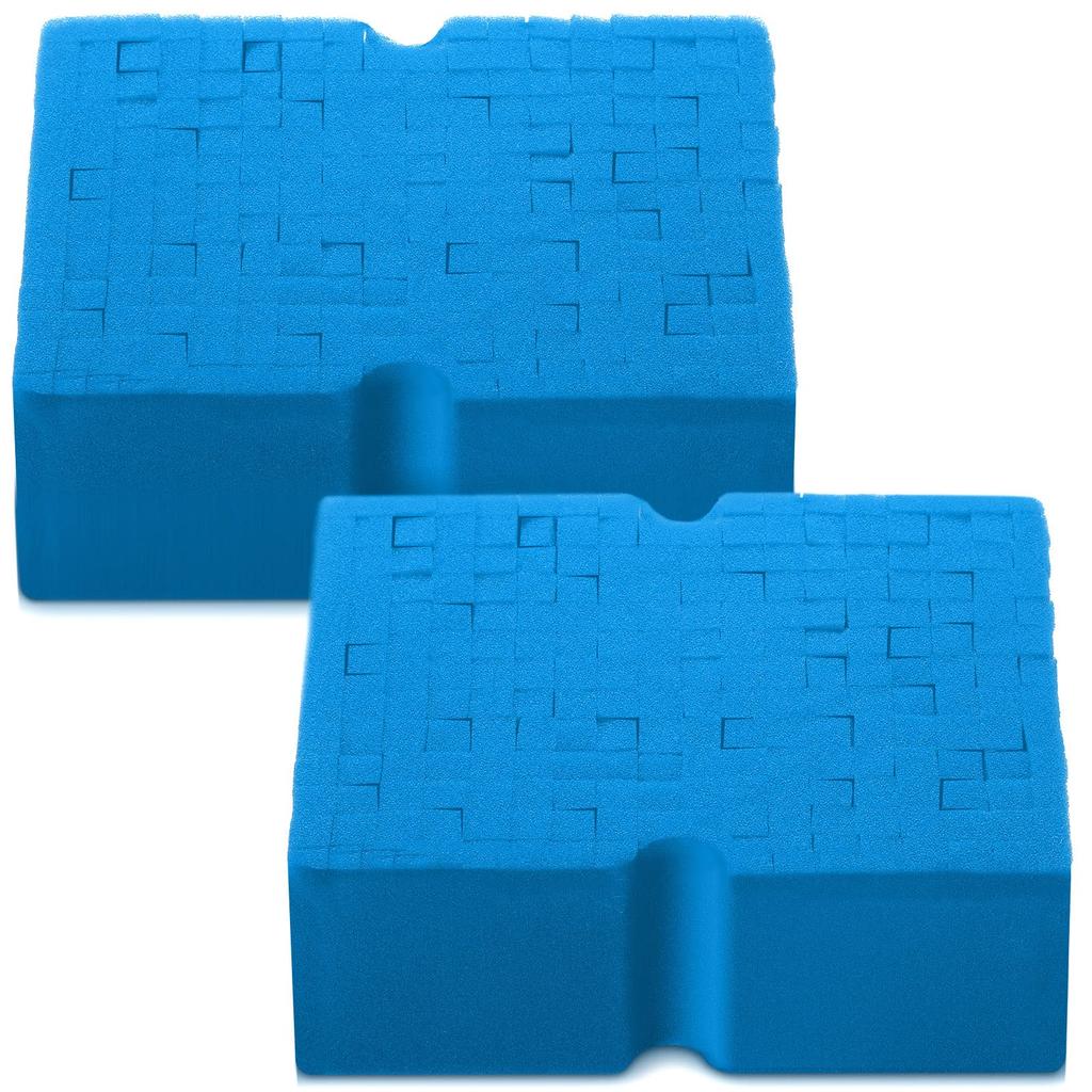 2Pcs Large Cross Cut Durable Soft Foam Grid Sponge Rinseless Absorbent Easy Grip Non Scratch Car Cleaning Tools Auto Accessories