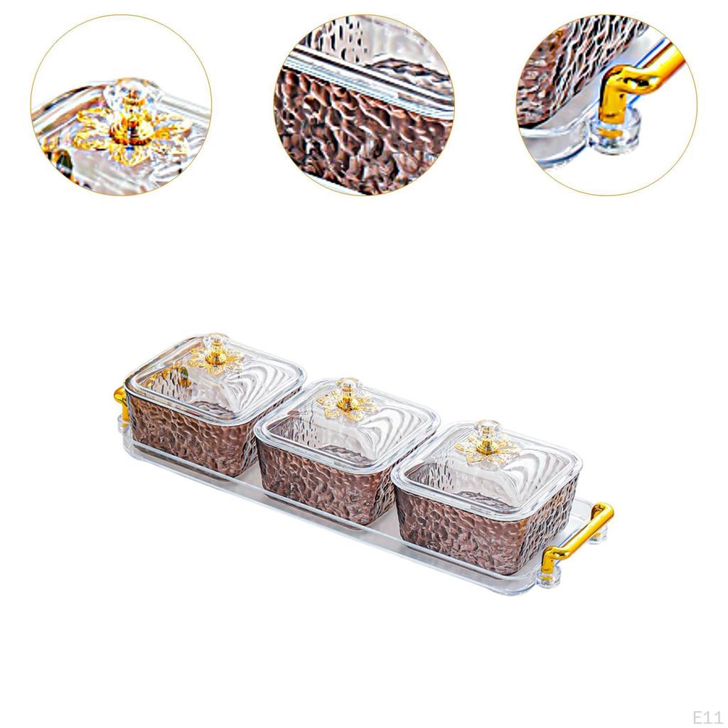Dried Fruit Plate Set Appetizer Food Storage Container Decorative Candy Bowl Seasoning