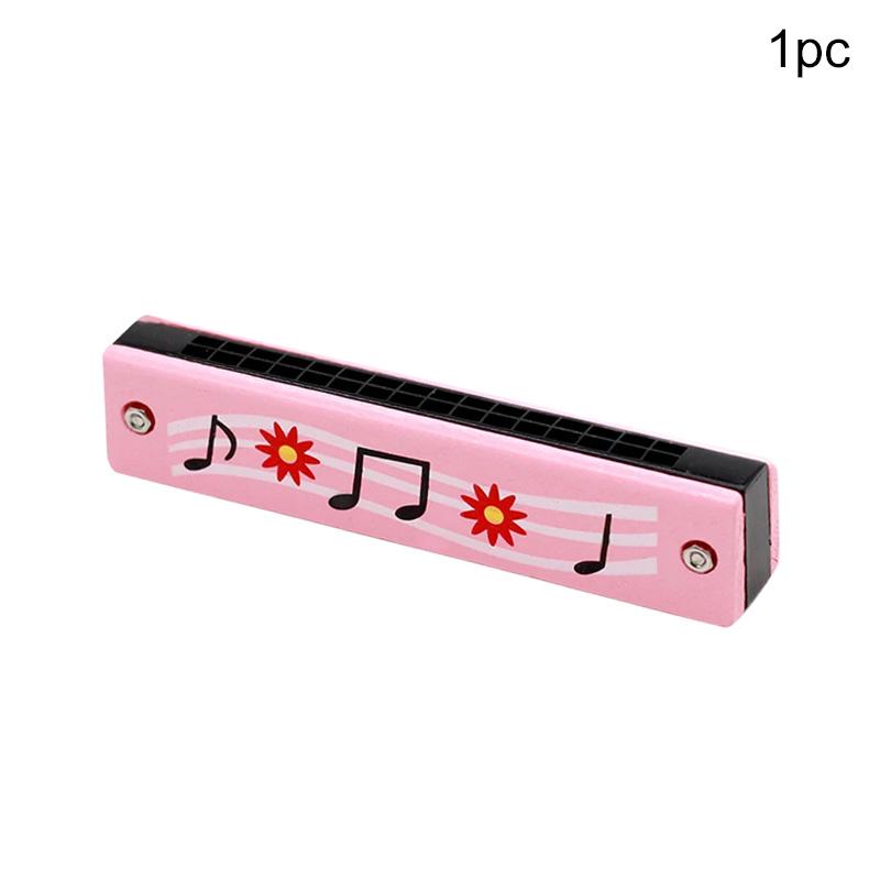 16-Hole Wooden Harmonica Musical Instrument Play Cute Cartoon Animals Painted Gift Suitable for Beginners Entertainment TMZ