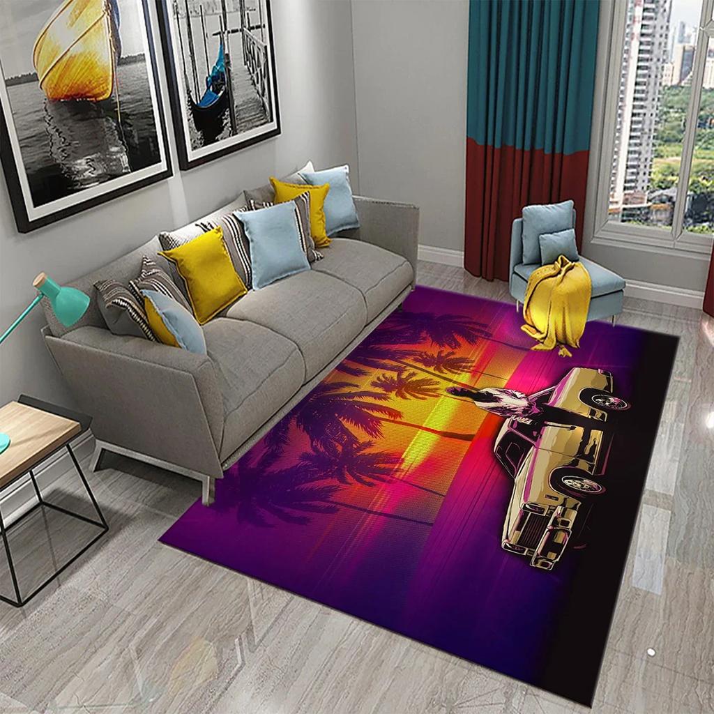 Classic Retro Poster Carpet for Living Room Bedroom Mat Home Decor Childrens Room Floor Rug Bathroom Mat Doormat Entrance Carpet