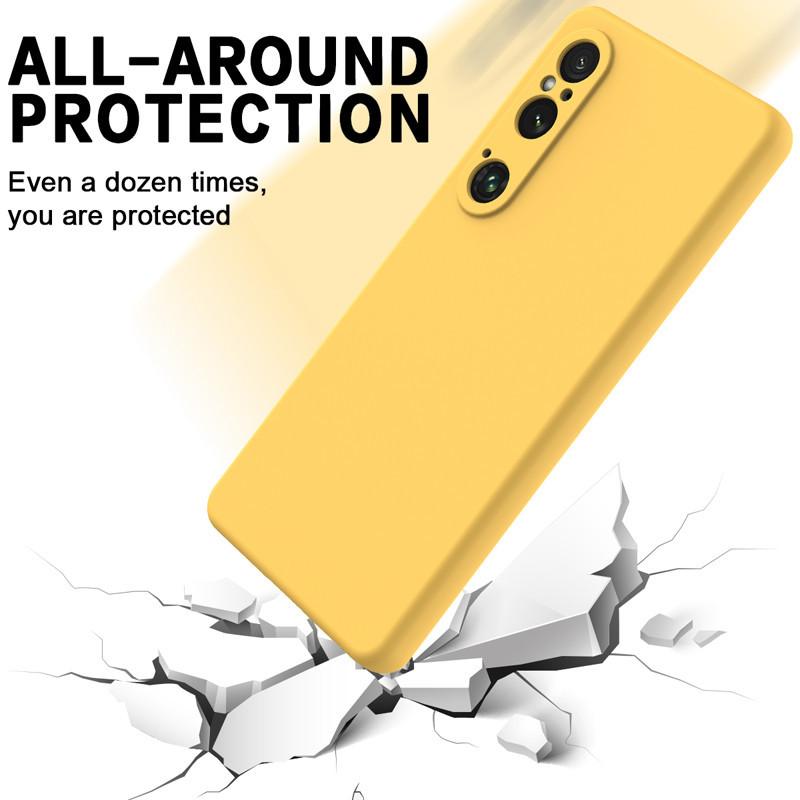 For Sony Xperia 1 VI 10 VI Case ELVEV Shockproof Liquid Silicone Protective Phone Cover