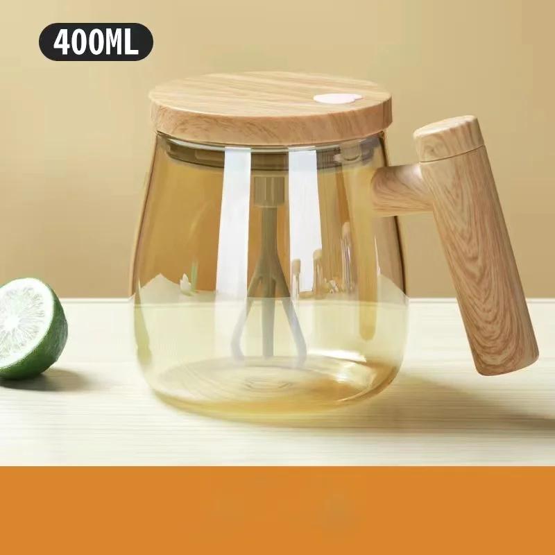 

400ML Electric Blender Mixer Pot Portable Self Stirring Glass Coffee Cup Mugs Kitchen Tools for Milk Latte Coffee Drinks Mixing 301-400ml