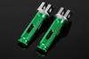 SSK Machined Aluminum Tandem Step Racing Type for Passenger Mounting Part Color: Silver, Step Bar Color: Green
