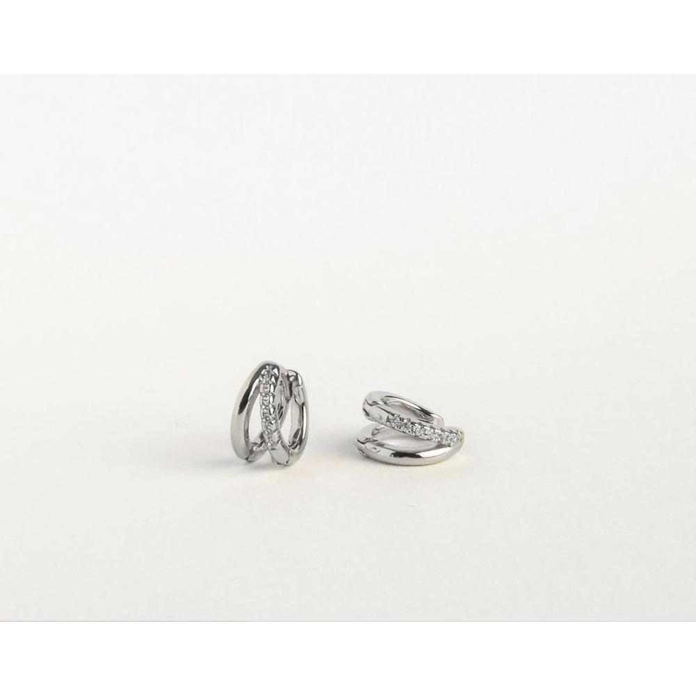 Gold Hoop Earrings for Women,14K Gold Plated Diamond Huggie Hoop Earrings for Women Wedding Gift For Woman Christmas Gift