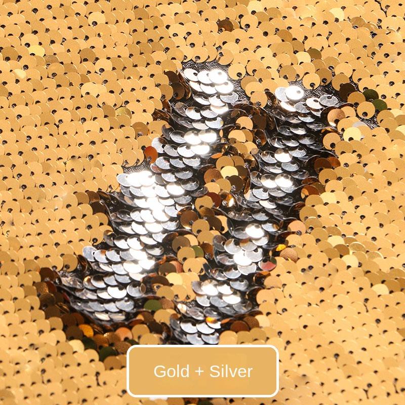 Tessuto Paillettes Bicolore Creativo per Abbigliamento Parete Graffiti Sfondo Tessuto Materiale da Cucito Fai da Te per Designer Vendita all'Ingrosso