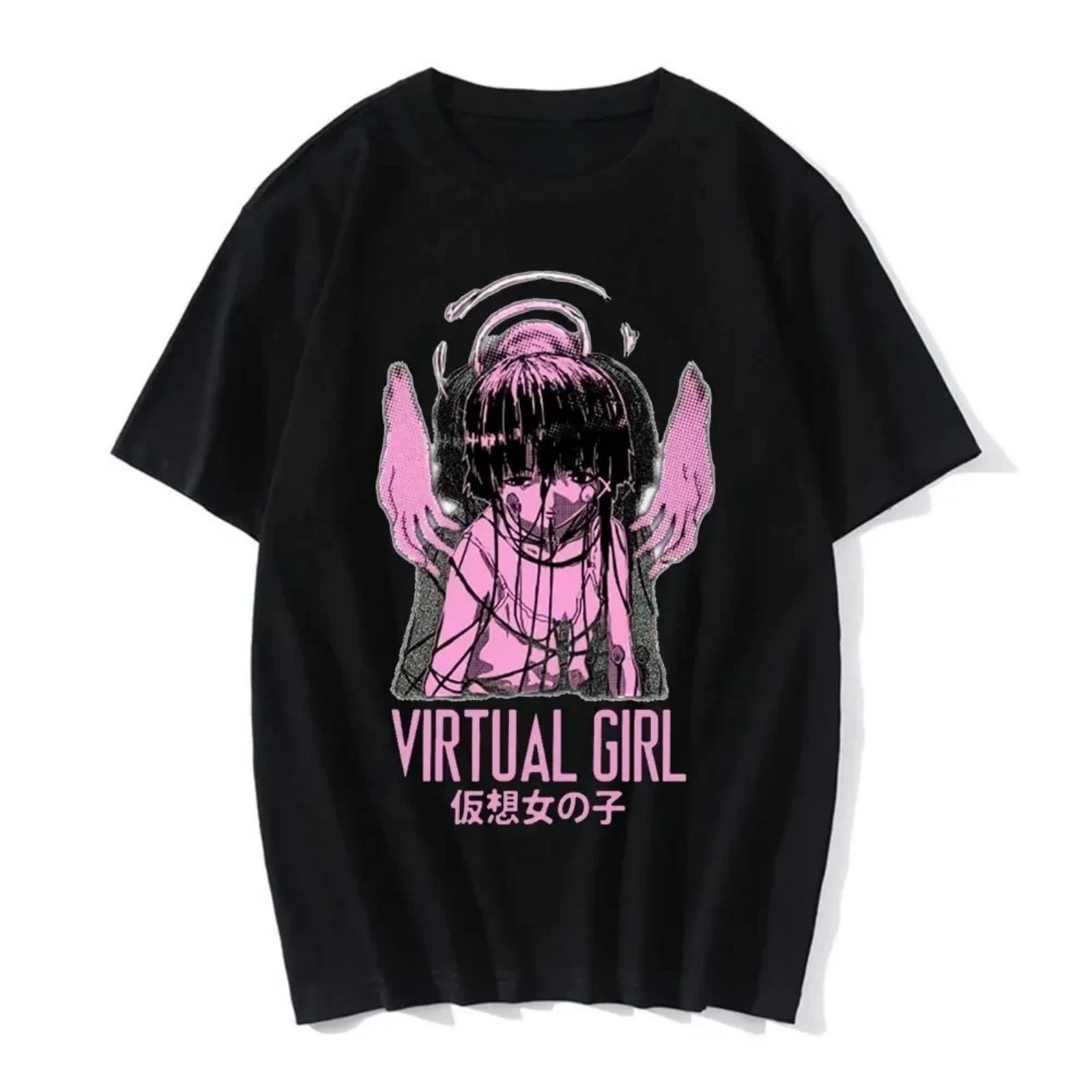

Anime Serial Experiments Lain T-Shirt Women Graphic T Shirts Iwakura Manga Girl Sci Fi Short Sleeve Tee Female Tops Y2k Top XXXXXL різнокольоровий