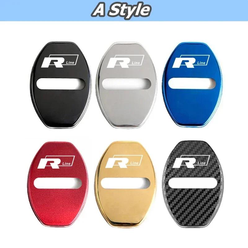 

2026 Hot For VW VOLKSWAGEN 4Pcs for Volkswagen VW Rline Jetta Santana Golf Polo Lavida Tiguan T-Cross Passat Bora Car Door Lock Black