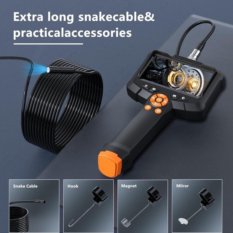 Handheld Industrial Endoscope Camera 4.3inch IPS Screen hd1080p Car Inspection Borescope IP67 Waterproof Snake Camera For Car