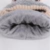 Children's Hat Cartoon Scarf Integrated Knitted Hat Winter Outdoor Plush Warm Ear Protective Cap