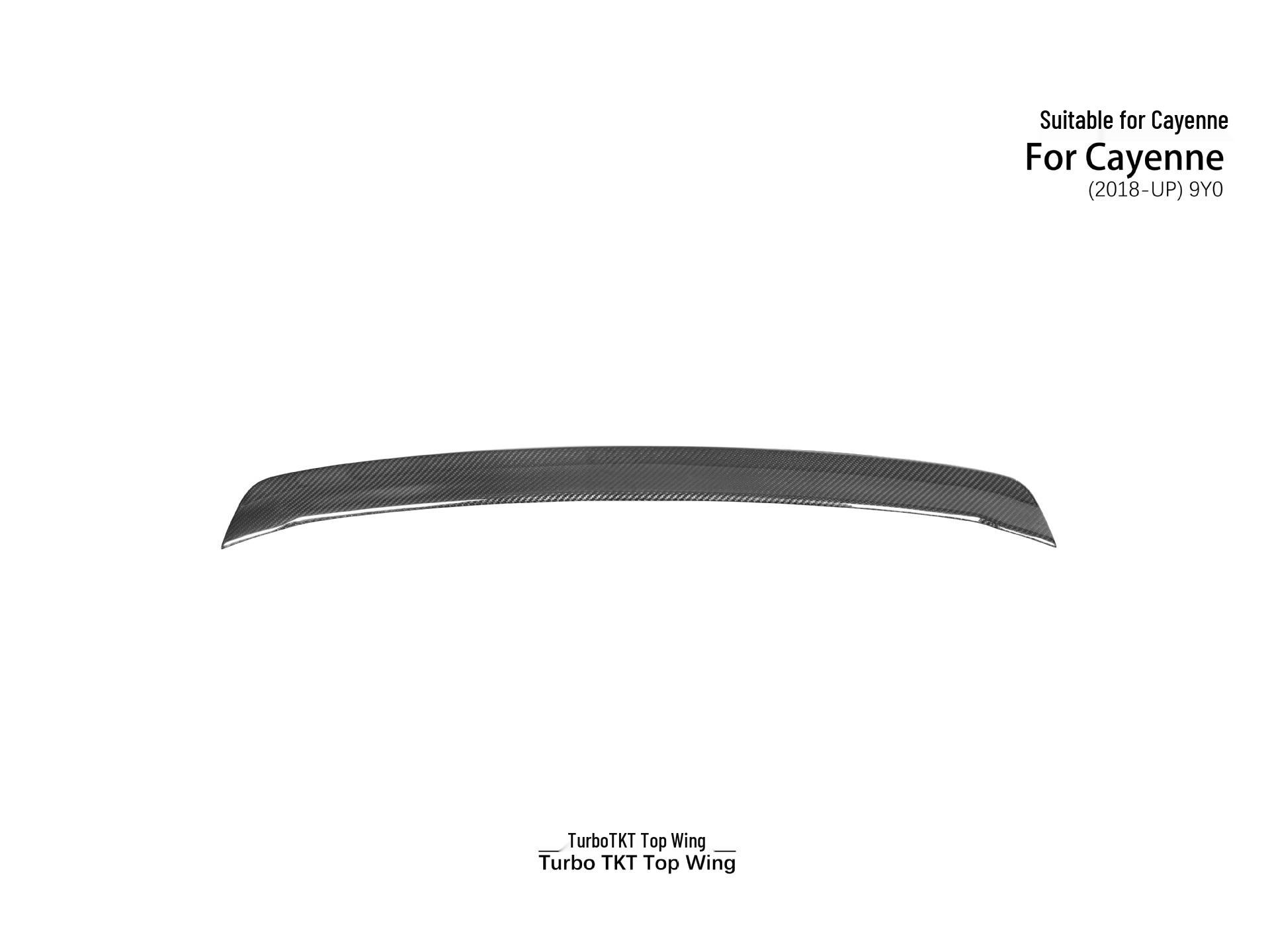 

18-25 Porsche Cayenne 9Y0 Turbo TKT Dry Carbon Roof Spoiler with Adhesive