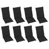 Maison Exclusive - Chaises inclinables de jardin et coussins lot de 8 Gris Acacia