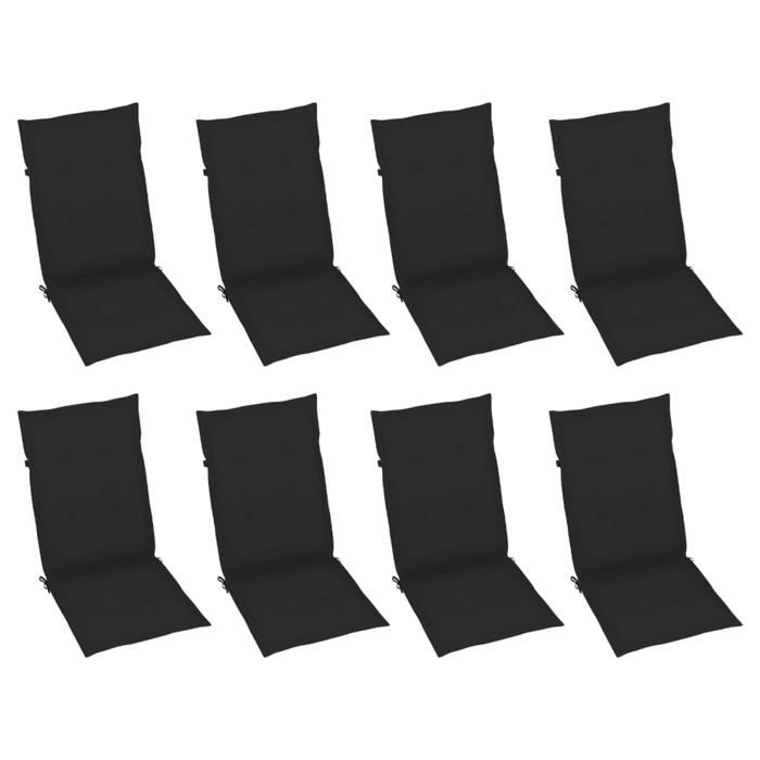 Maison Exclusive - Chaises inclinables de jardin et coussins lot de 8 Gris Acacia