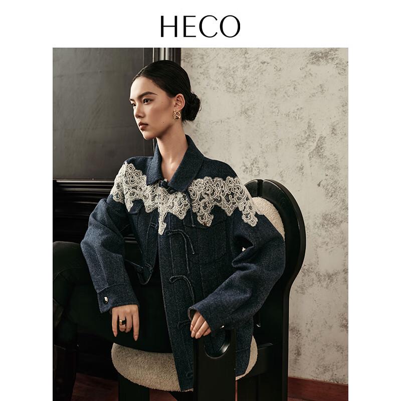HECO New Chinese Style Wool Double-Faced Short Coat