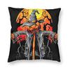 Home Decor Cushion Cover Decor Gift Pillowcase Black Cat Witch Moon Halloween Witchcraft Print Square Pillowcase