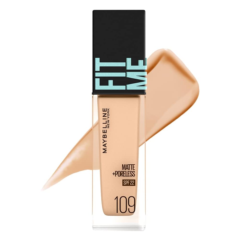Maybelline Fit Me Liquid Foundation R 109 30ml Lightweight Long-lasting Coverage Makeup