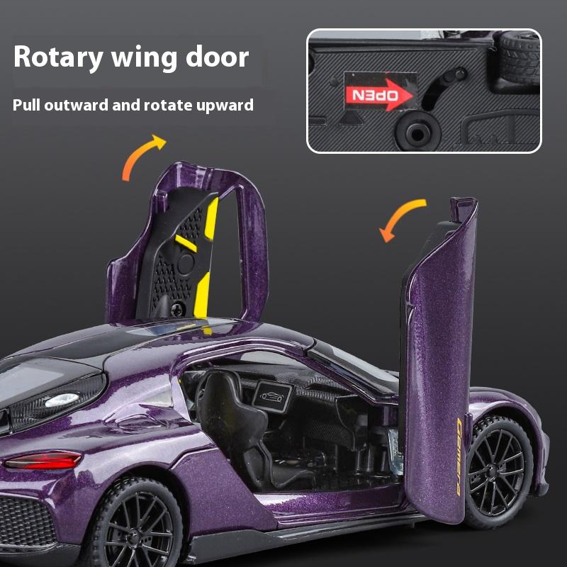 1/32 Koenigsegg Gemera GT Alloy Car Model, Simulated Sound and Light Children's Toy Car Ornaments To Collect Boys' Birthday Gifts