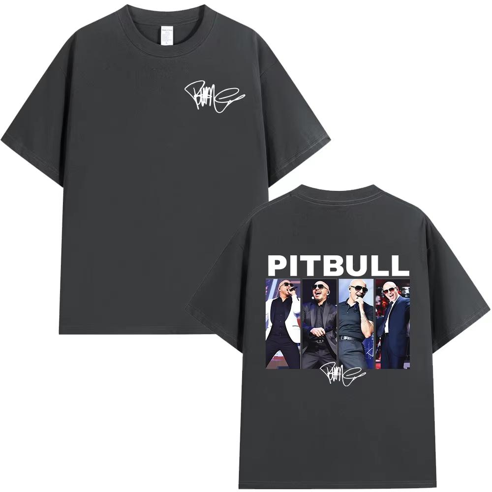

Rapper Pitbull Im Back Tour 2026 Album Merch T Shirt Unisex Women Clothing Fashion Hip Hop Short Sleeves Tshirts Streetwear S