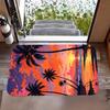 Sunset Palm Tree Doormat Non-slip Indoor Welcome Rug for Living Room Bedroom Kitchen Tropical Beach Style Floor Mat