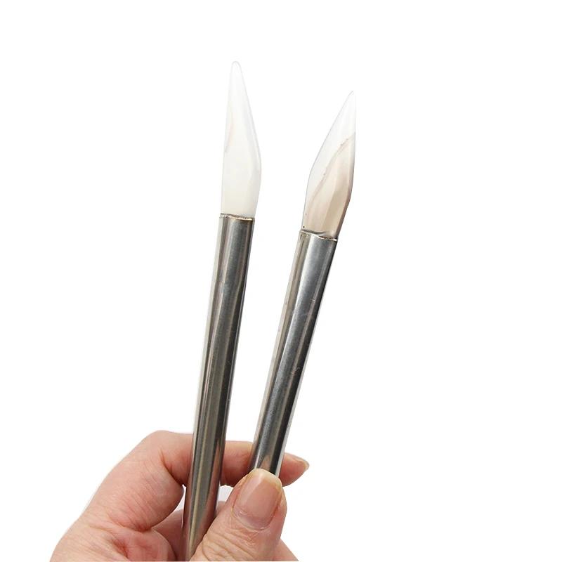 Agate Pen Knife DIY Clay Pottery Ceramic Sculpture Tools Gold/Silver Polishing Scraping Bright Texture Knife Tools