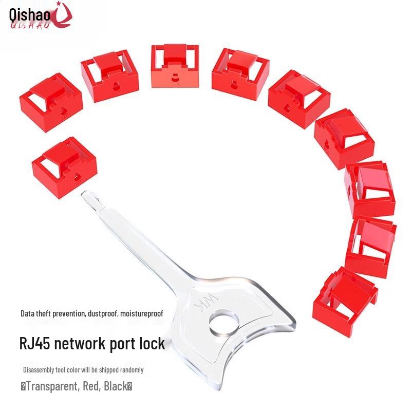 RJ45 Network Port Lock & Dust Plug (100 Pcs)