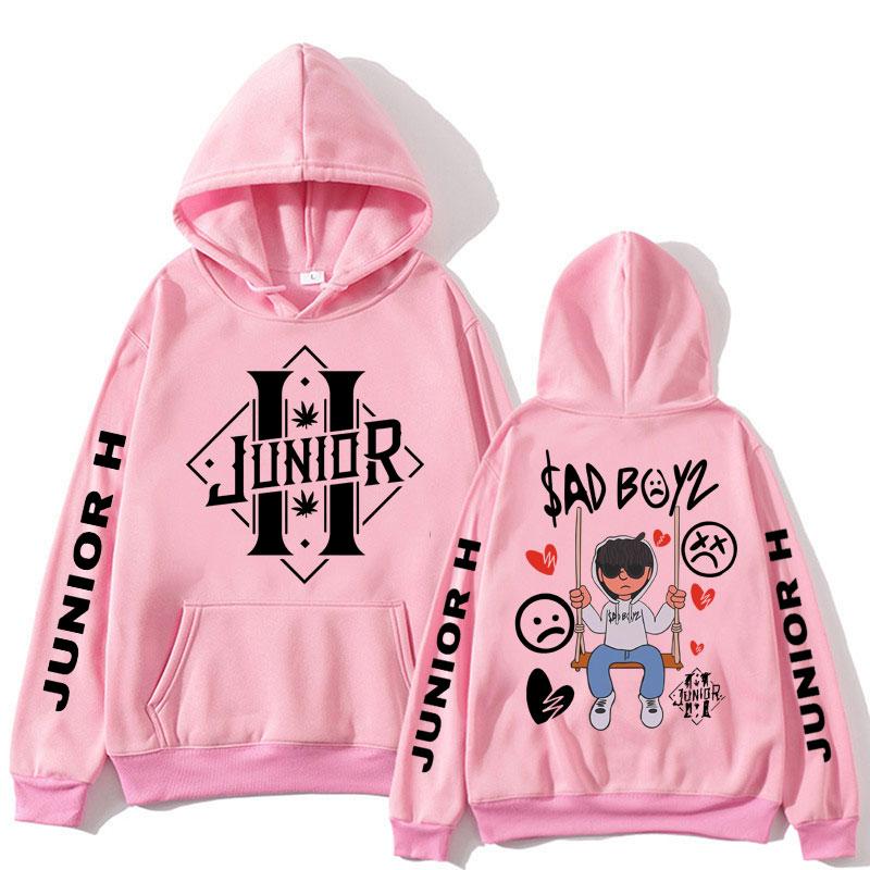 Junior H Sad Boys Harajuku Hoodie Hip Hop Men Women Pullover Fans Music Gift Casual Oversized Comfortable Fleece Sweatshirt Male