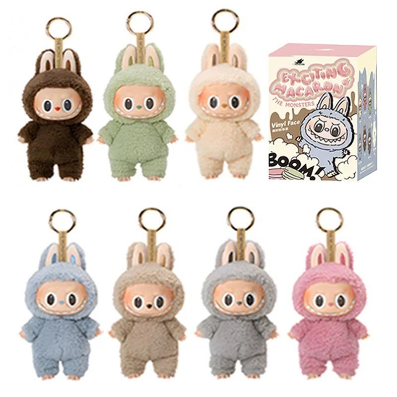 Labubu V1 V2 V3 Energy Series Heartbeat Macaron Enamel Monster Face Blind Box PVC Figurine Desktop Decoration Cute Doll Birthday Gift for Kids
