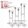 European Style Candle Holder Set: Elegant Metal Three-Piece for Dining Table or Wedding Decor.