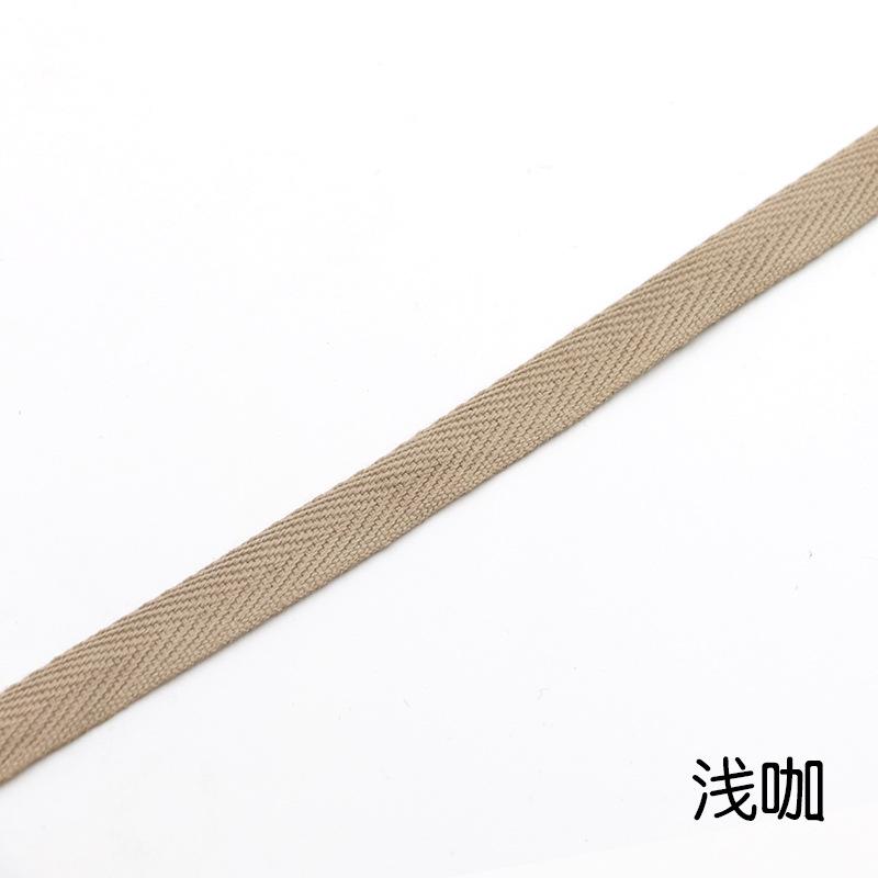 1Cm Color Cotton Herringbone Ribbon Webbing, Cotton Hand Hemming Strap Strap Strap Strap Piping Strap
