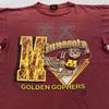 Vintage 90er Jahre UNIVERSITY MINNESOTA GOLDEN GOPHERS T-Shirt GROSS Fußball NCAA weich