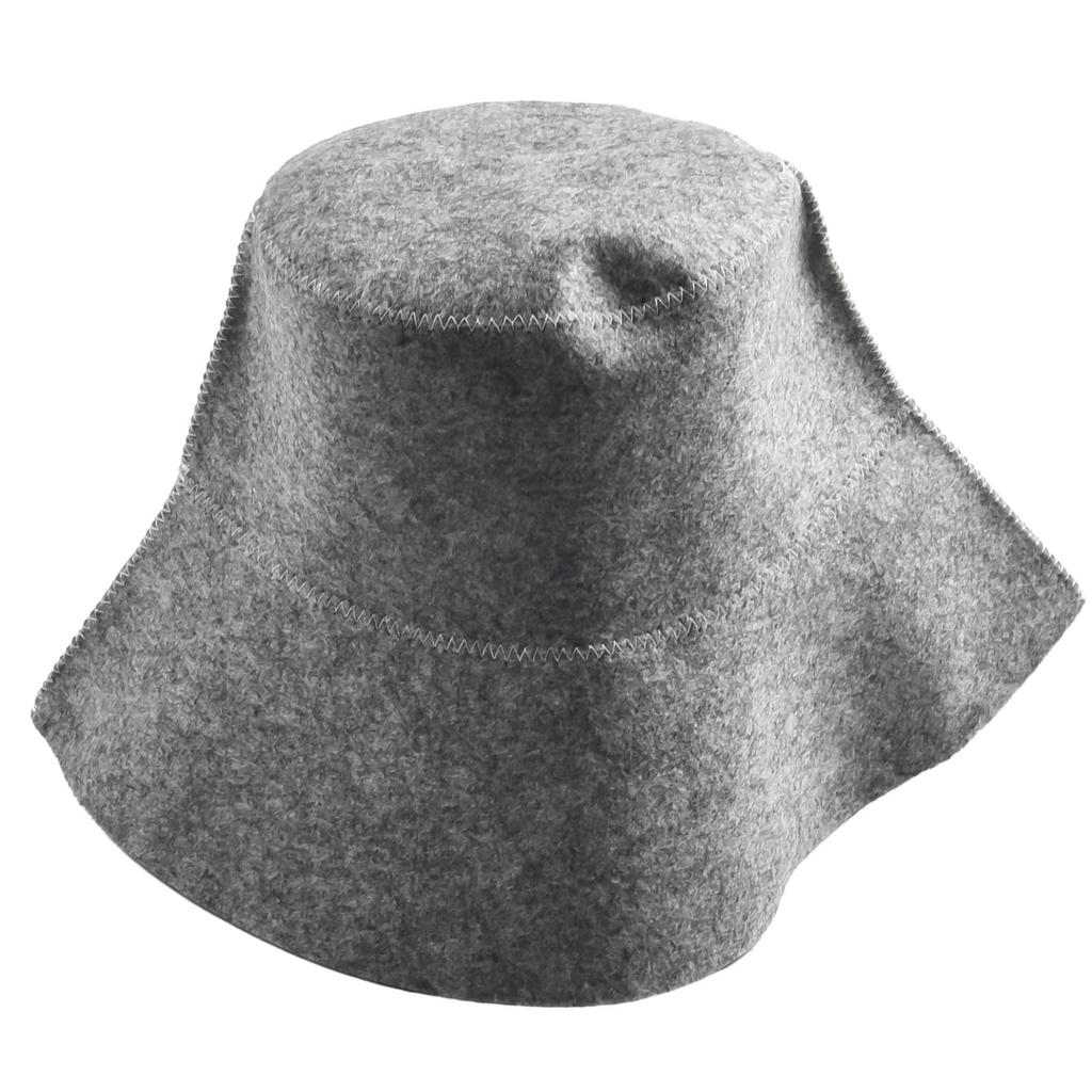 1pc Felt Sauna Hat Anti Heat Thicken Wool Felt Shower Cap Hair Turban For Bath House Head Protection Bathroom Accessories Gray