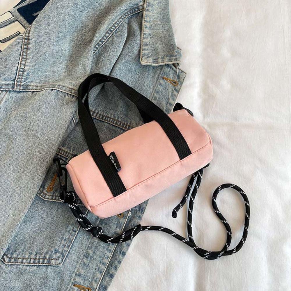 Torba na poduszkę o dużej pojemności Jednokolorowa torba na ramię Elegancka nylonowa torba crossbody Zakupy