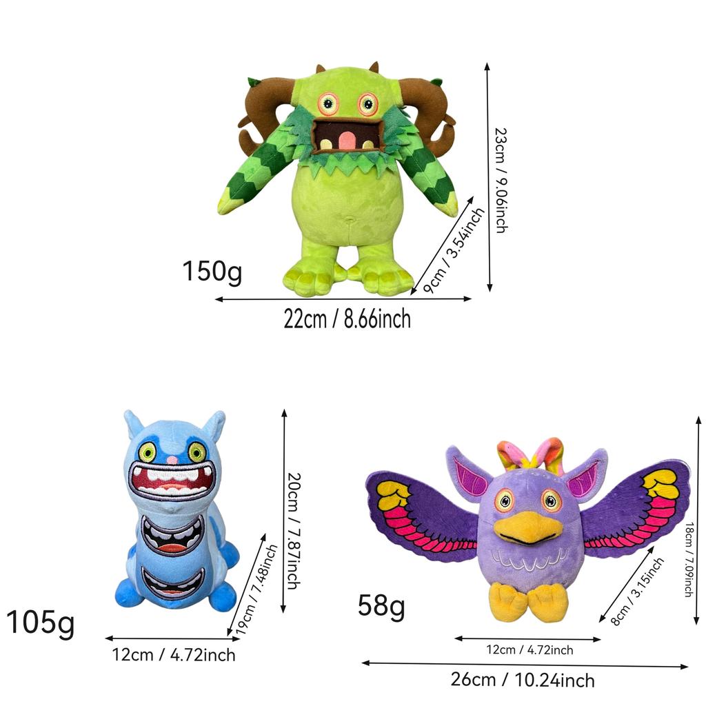My Singing Monsters Plush Toy Soft Crystal Plush For Kids And Collectors