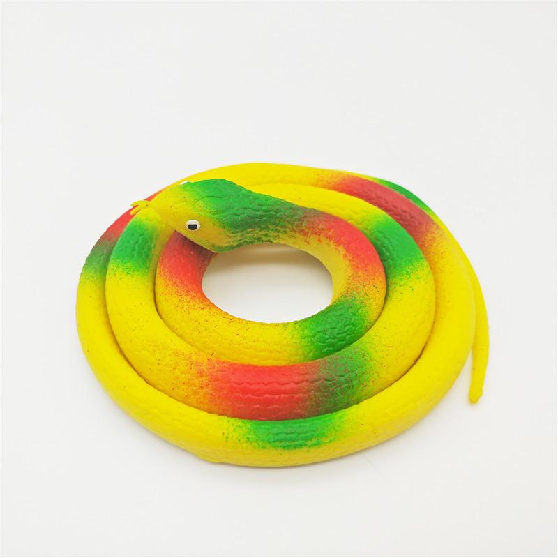 Children's Large Soft Rubber Green Snake Prank Toy Model