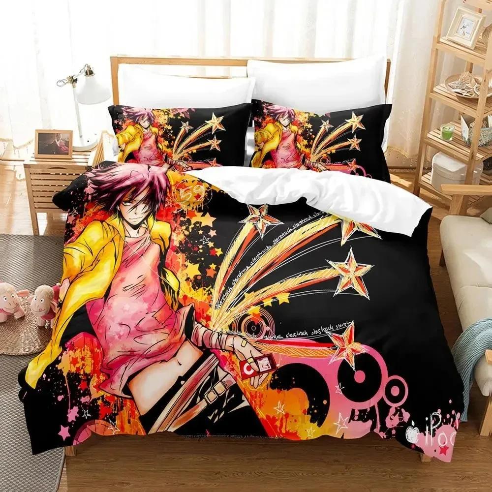 Anime Hitman Reborn Bedding Set Duvet Cover Bed Set Quilt Cover Pillowcase Comforter King Queen Size Boys Adult Bedding Set