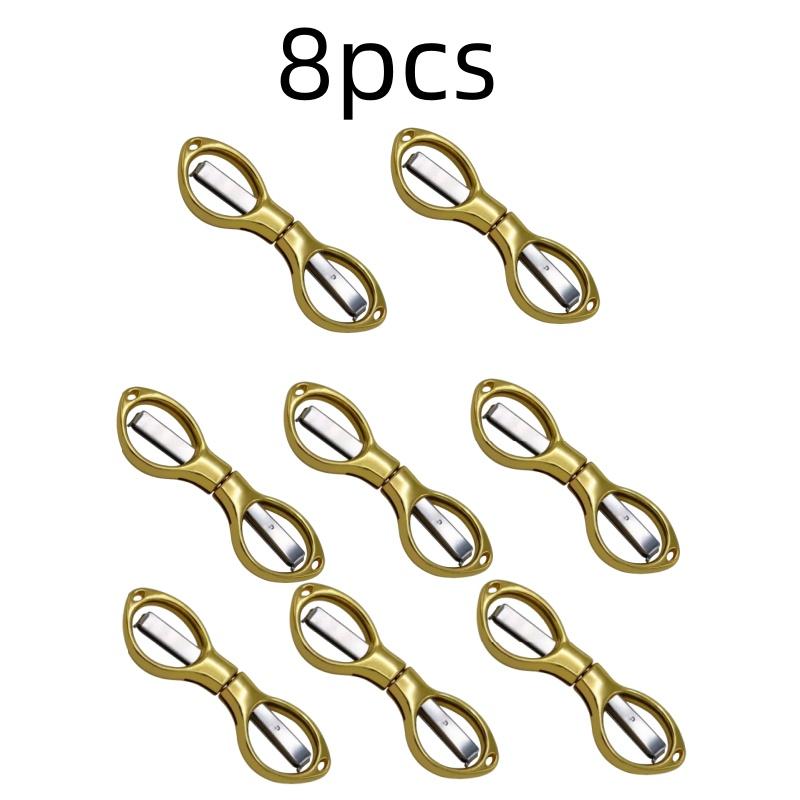Simple Portable Folding Scissors Solid Color Glasses Shape Paper Cutters Students Handmade DIY Tools School Office Supplies