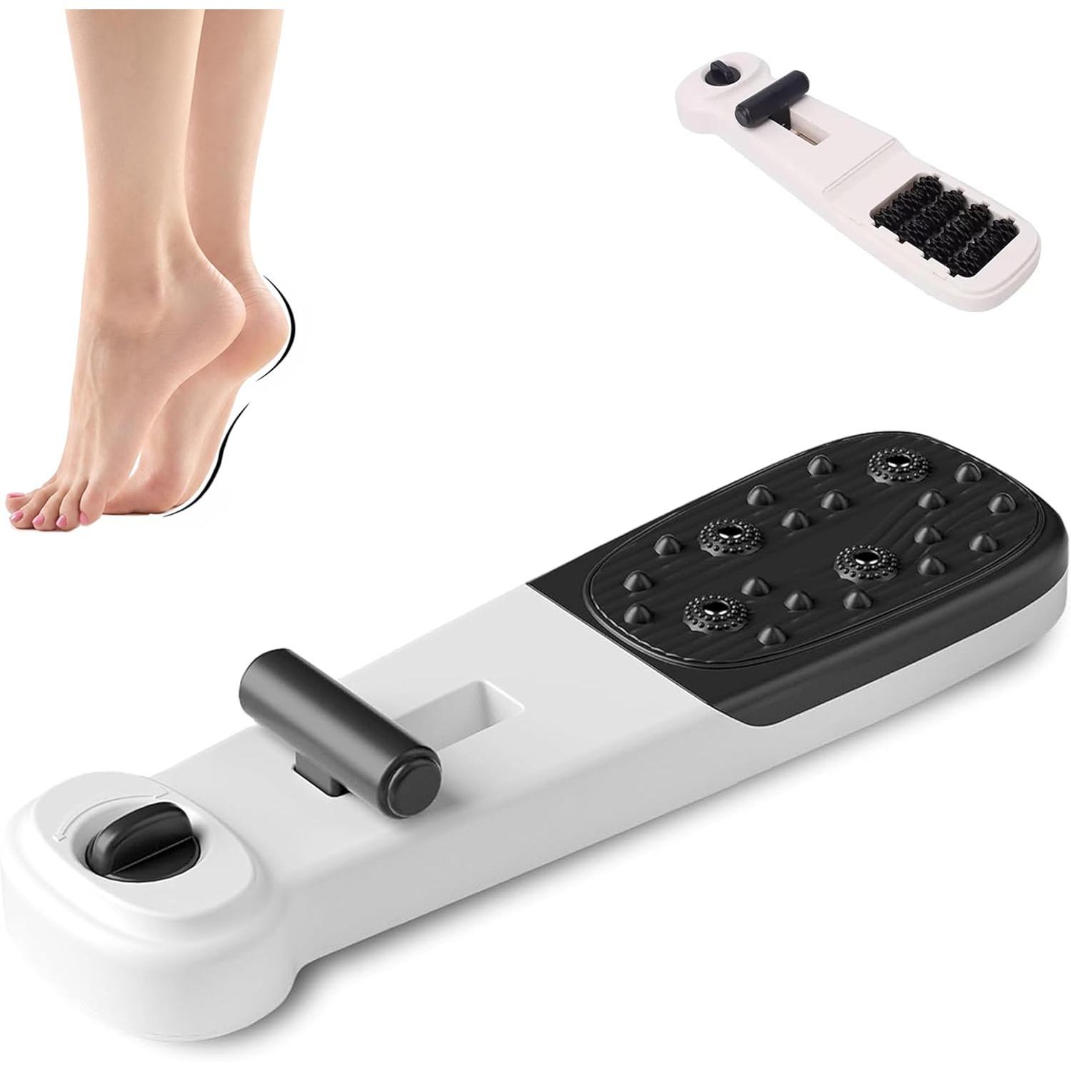 Foot Arch Trainer - Plantar Fasciitis Relief, Adjustable Resistance Flat Feet Corrector & Ballet Foot Stretcher, 2‑in‑1 Massage Roller, Non‑Slip белый