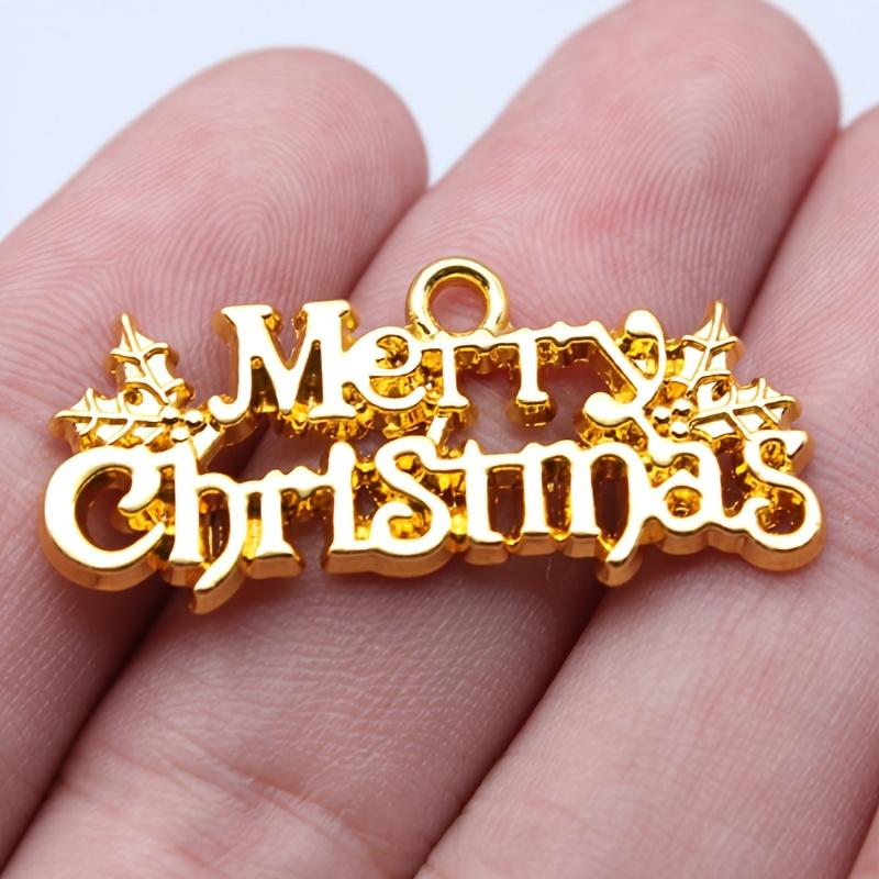 20 Stück Frohe Weihnachten Anhänger Charms - Dekoration für DIY Schmuckherstellung, Halsketten, Armbänder, Ohrringe, Schlüsselanhänger, Weihnachtsschmuck