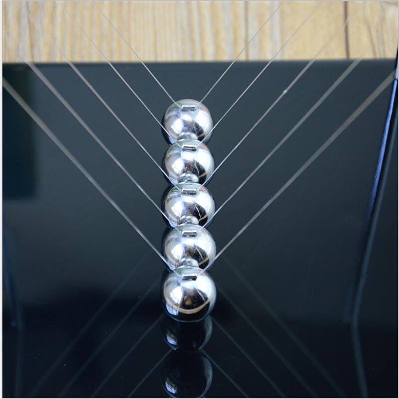 Wooden Base Newton's Cradle  Balance Balls Physics Pendulum Science Wave Classic Desk Office Toy