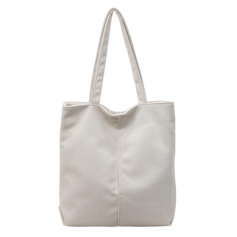 Vintage Corduroy Tragetasche für Damen Große Kapazität Schulter-Handtasche Lässige Tägliche Einkaufs-Reise-Tasche