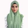 Fashion Women Chiffon Scarf Leaf Diamond Crystal Scarf Hijab Shawls Wraps Muslim Hijab Scarf