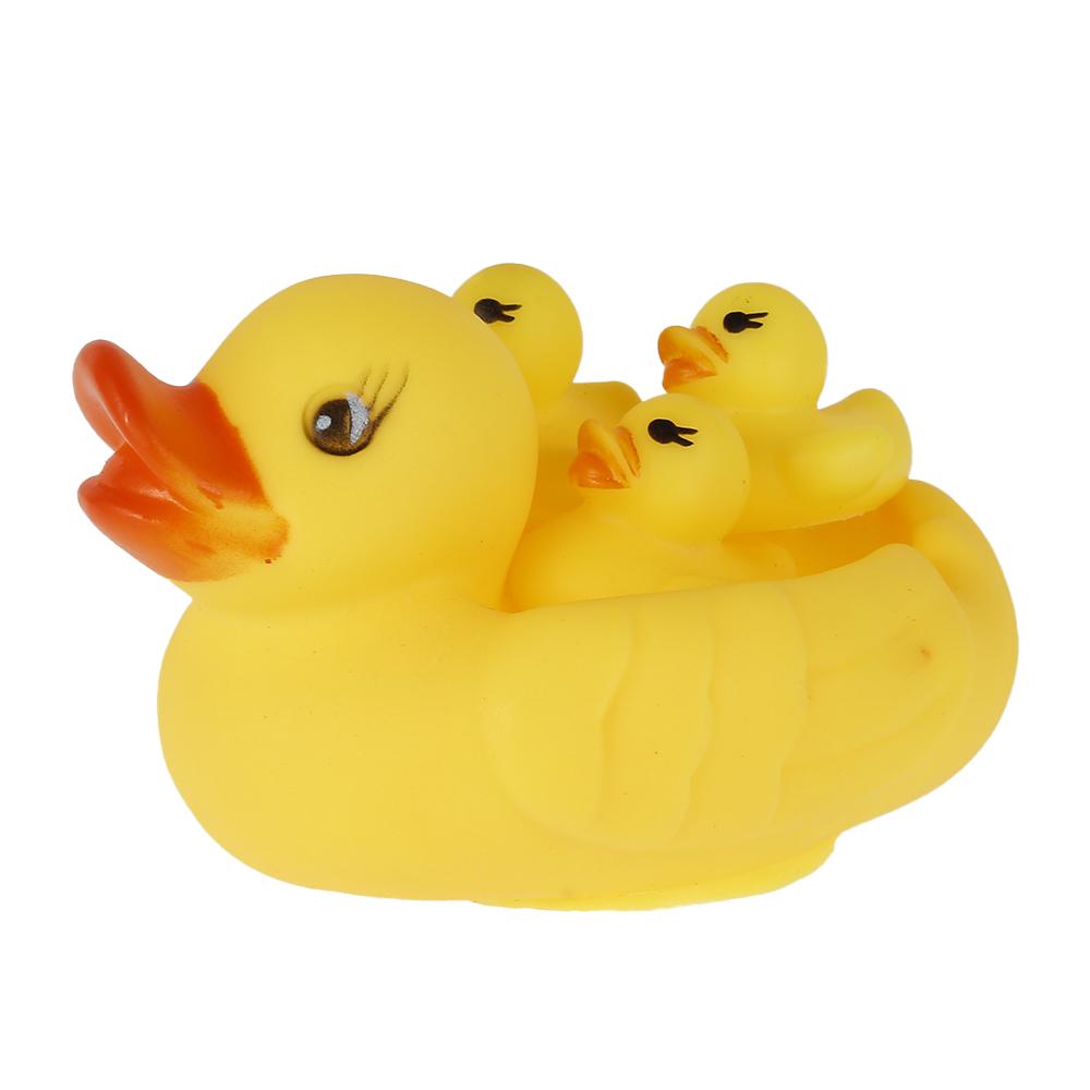 4Pcs Bath Duck Toys Yellow Duck Family Bath Set Floating Squeaky Duckies Baby Shower Toys Kids Bathtub Duck Set for Toddlers