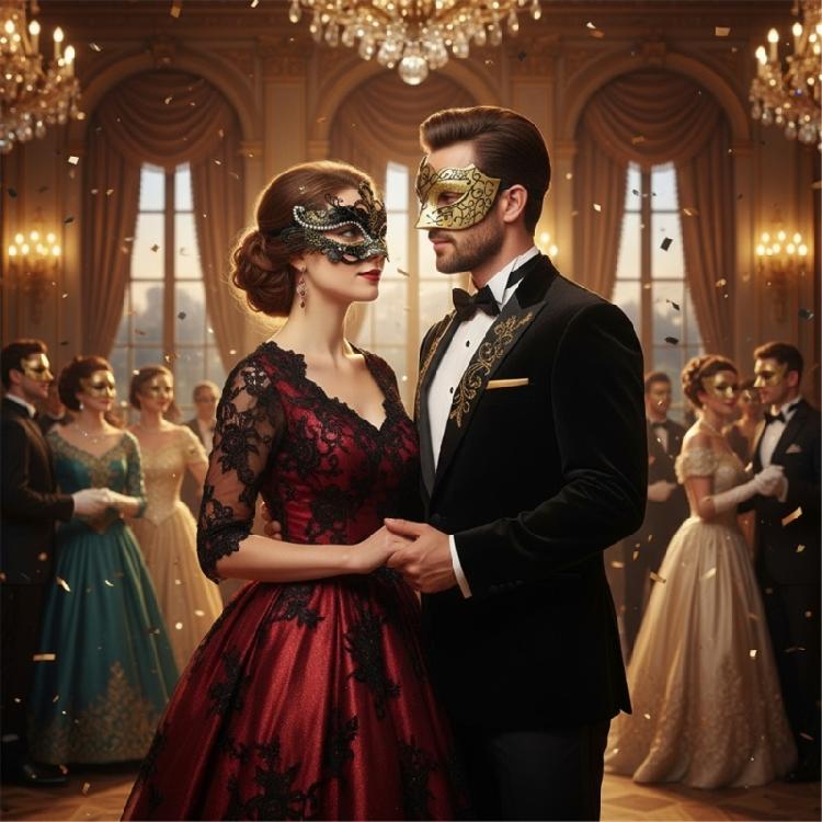 2Pcs Friendly Plastic Couple Masks Venetians Carnival Party Accessories Detailed Carved Design Comfortable Face Mask