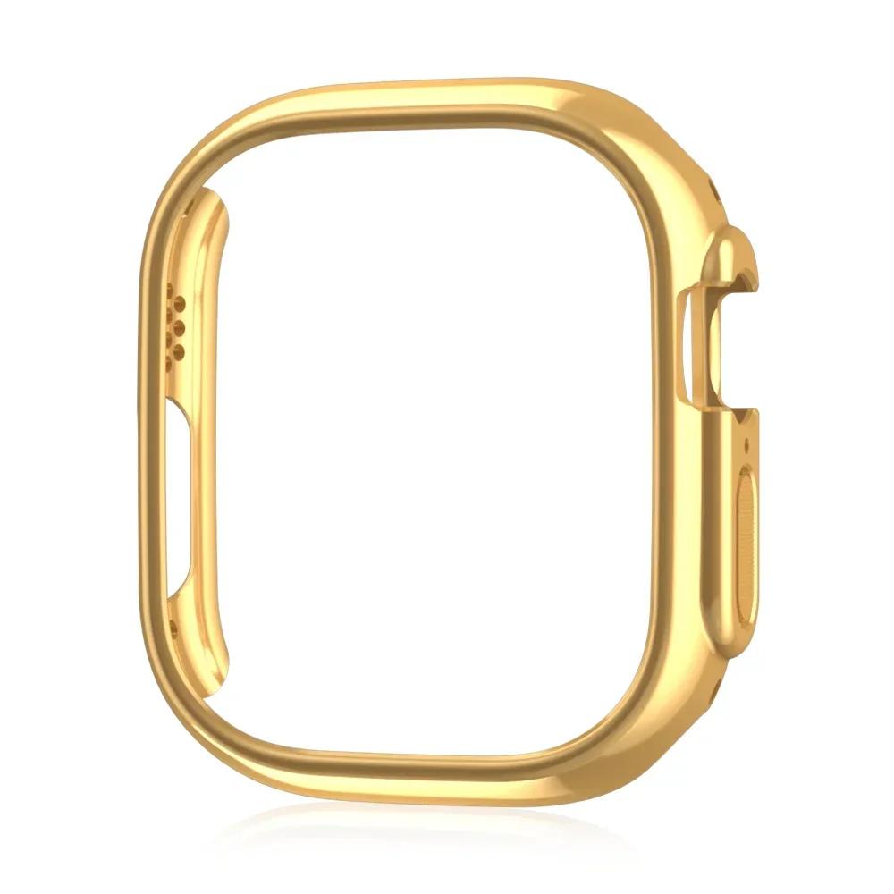 For Apple Watch 45mm 41mm 38mm 42mm 40mm 44mm Plated Skeleton Cover Hard PC Bumper Case Frame for IWatch SE 8 7 6 5 4 3 2 1 Case