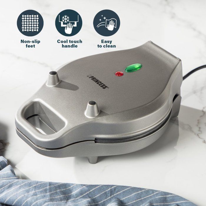 Princess 01.132465.01.001 Grey Waffle Maker
